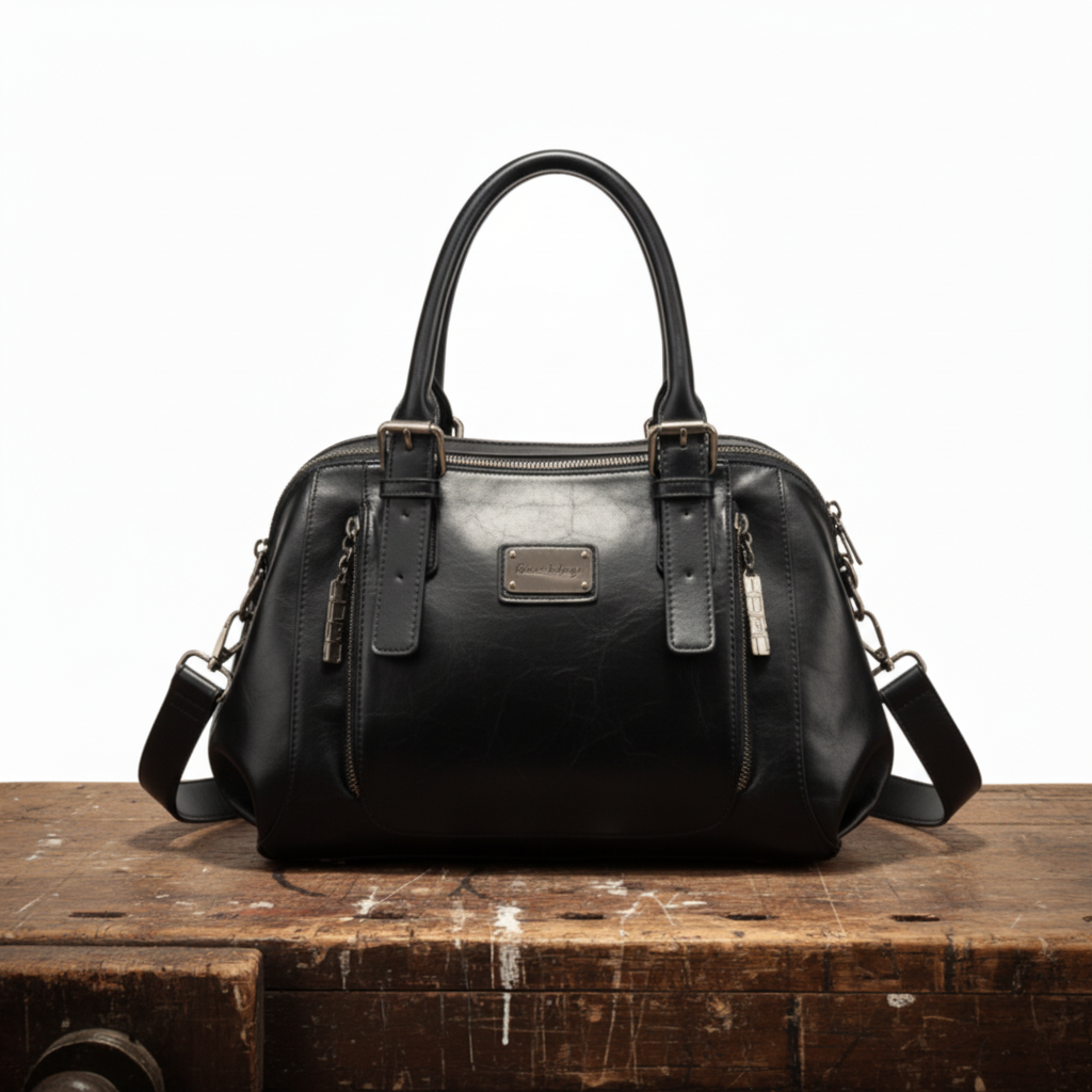 Bolso de cubo de lujo rojo